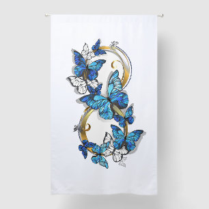 Symbol Infinity of Blue Morpho Butterflies Blackout Curtains