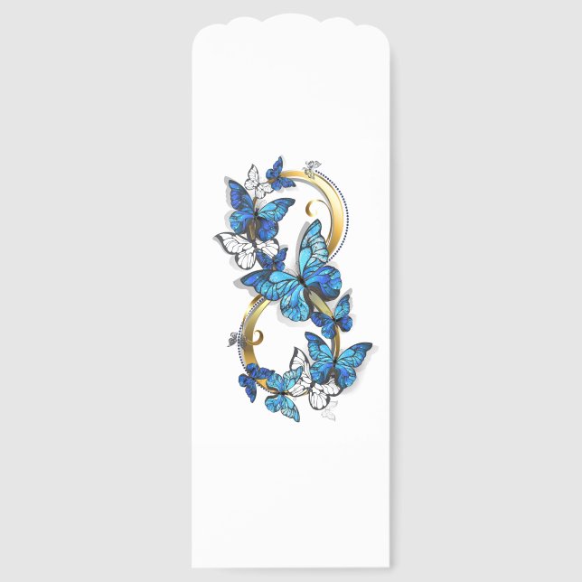 Symbol Infinity of Blue Morpho Butterflies Bookmarks (Front)