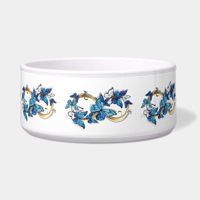 Symbol Infinity of Blue Morpho Butterflies Bowl (Front)