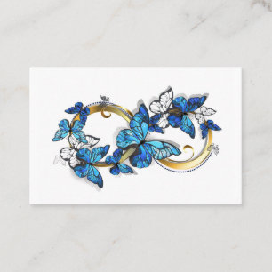 Symbol Infinity of Blue Morpho Butterflies Business Card