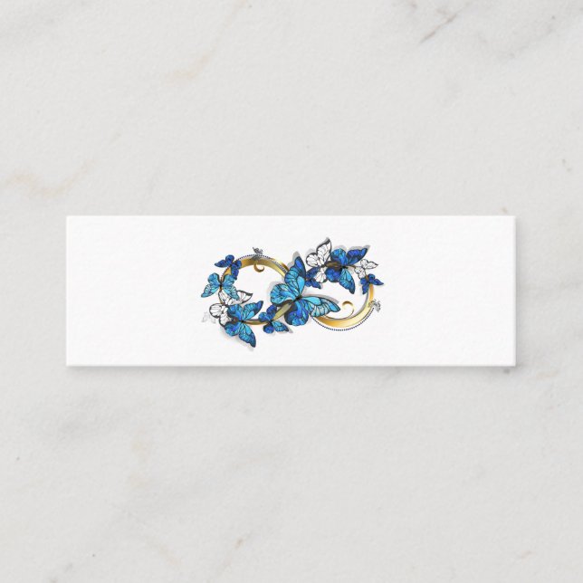 Symbol Infinity of Blue Morpho Butterflies Calling Card (Front)