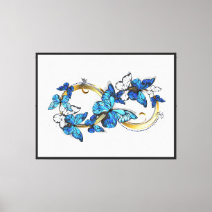 Symbol Infinity of Blue Morpho Butterflies Canvas Print