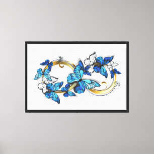 Symbol Infinity of Blue Morpho Butterflies Canvas Print