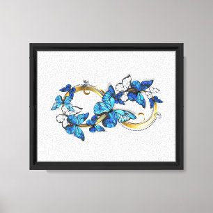 Symbol Infinity of Blue Morpho Butterflies Canvas Print