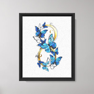 Symbol Infinity of Blue Morpho Butterflies Canvas Print