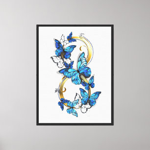 Symbol Infinity of Blue Morpho Butterflies Canvas Print