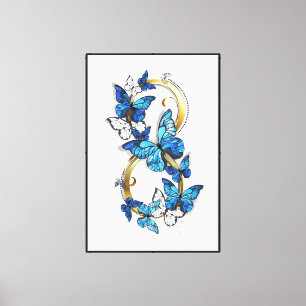 Symbol Infinity of Blue Morpho Butterflies Canvas Print