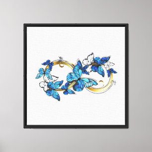 Symbol Infinity of Blue Morpho Butterflies Canvas Print