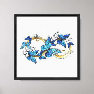 Symbol Infinity of Blue Morpho Butterflies Canvas Print