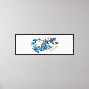 Symbol Infinity of Blue Morpho Butterflies Canvas Print