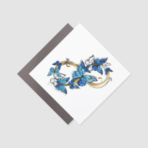 Symbol Infinity of Blue Morpho Butterflies Car Magnet