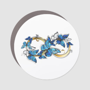 Symbol Infinity of Blue Morpho Butterflies Car Magnet
