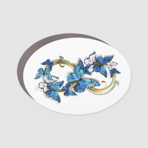 Symbol Infinity of Blue Morpho Butterflies Car Magnet