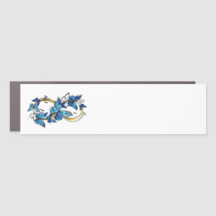 Symbol Infinity of Blue Morpho Butterflies Car Magnet