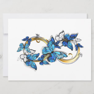 Symbol Infinity of Blue Morpho Butterflies Card