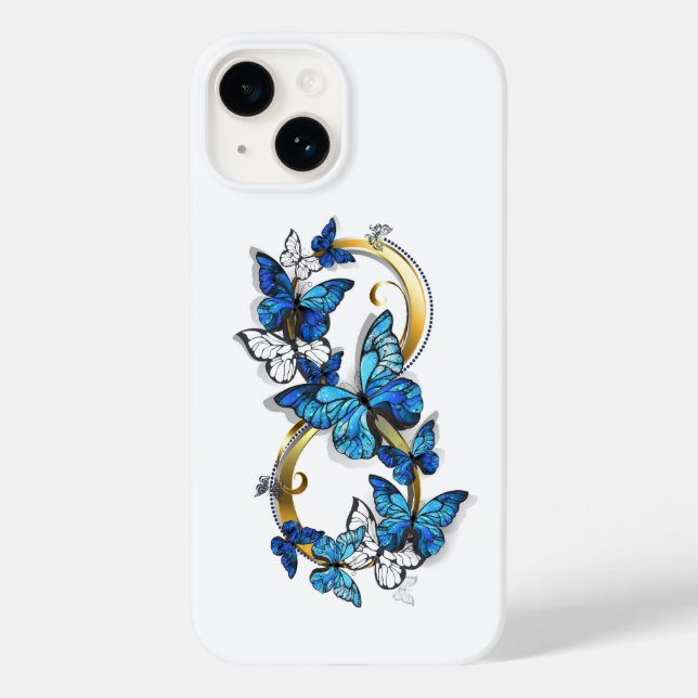 Symbol Infinity of Blue Morpho Butterflies Case-Mate iPhone Case (Back)