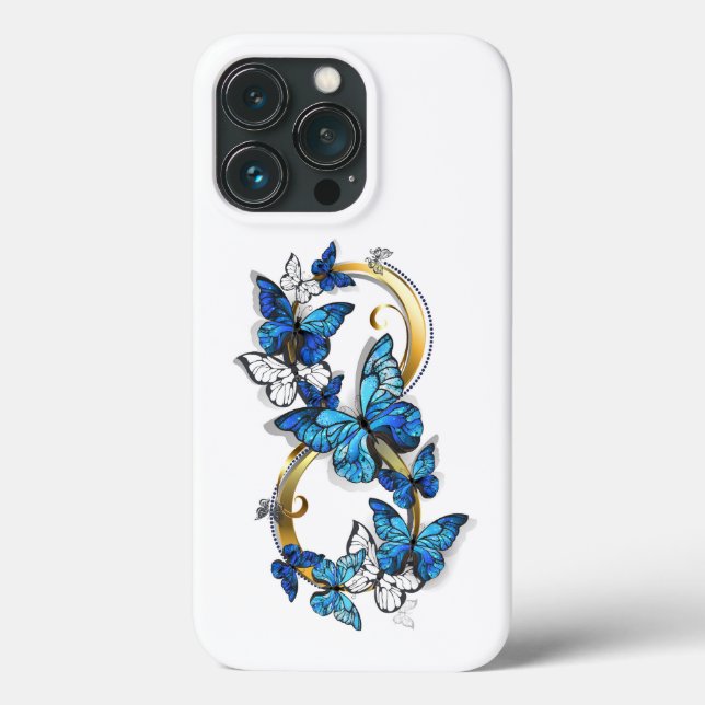Symbol Infinity of Blue Morpho Butterflies Case-Mate iPhone Case (Back)