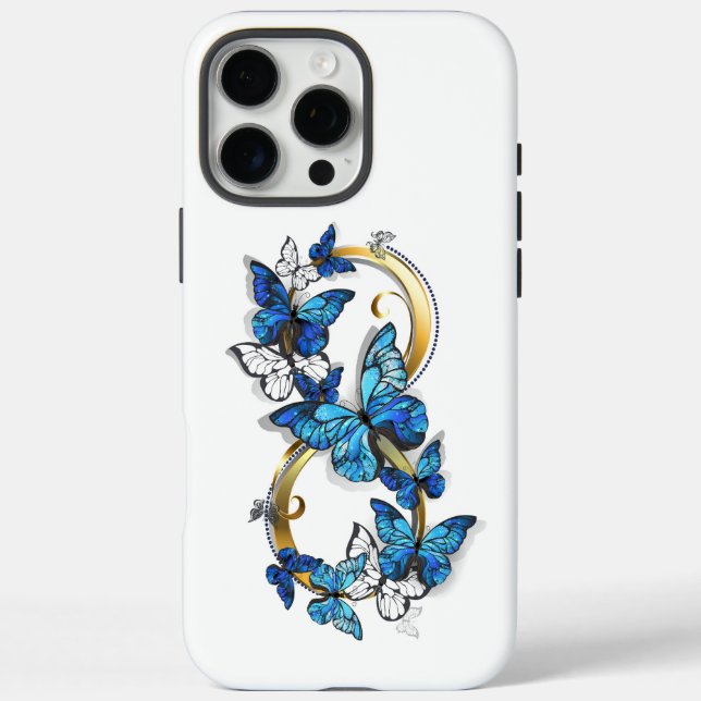 Symbol Infinity of Blue Morpho Butterflies Case-Mate iPhone Case (Back)