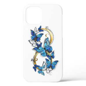 Symbol Infinity of Blue Morpho Butterflies iPhone 12 Case