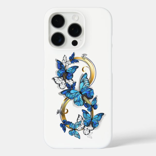 Symbol Infinity of Blue Morpho Butterflies Case-Mate iPhone Case (Back)