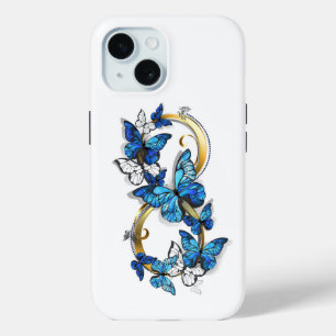 Symbol Infinity of Blue Morpho Butterflies iPhone 15 Case