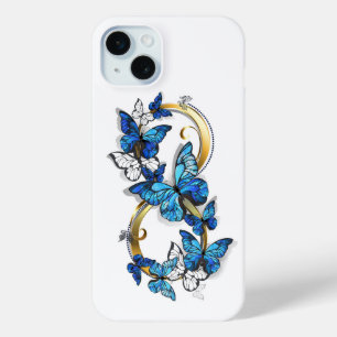 Symbol Infinity of Blue Morpho Butterflies iPhone 15 Plus Case