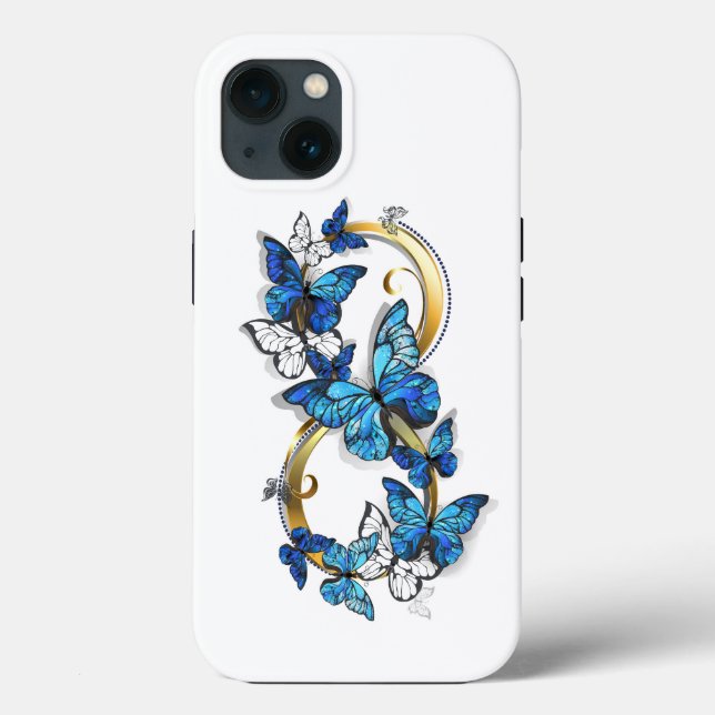 Symbol Infinity of Blue Morpho Butterflies Case-Mate iPhone Case (Back)
