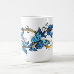Symbol Infinity of Blue Morpho Butterflies Color Morph Mug