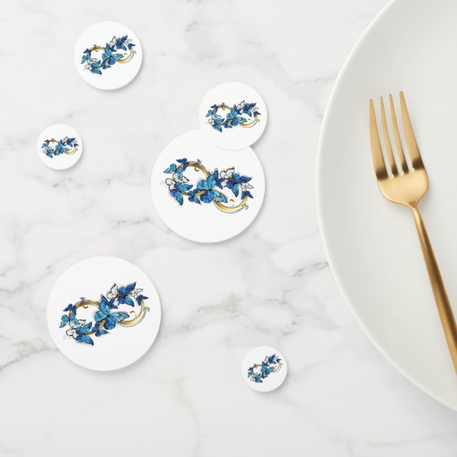 Symbol Infinity of Blue Morpho Butterflies Confetti (Group)