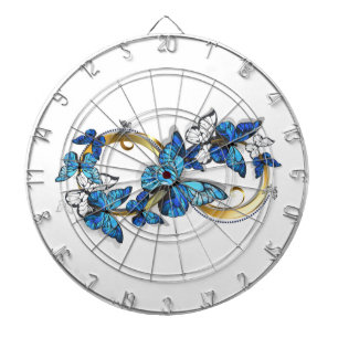 Symbol Infinity of Blue Morpho Butterflies Dart Board
