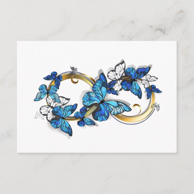 Symbol Infinity of Blue Morpho Butterflies Enclosure Card (Front)