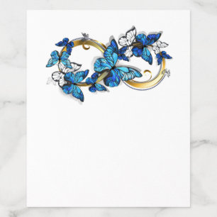 Symbol Infinity of Blue Morpho Butterflies Envelope Liner