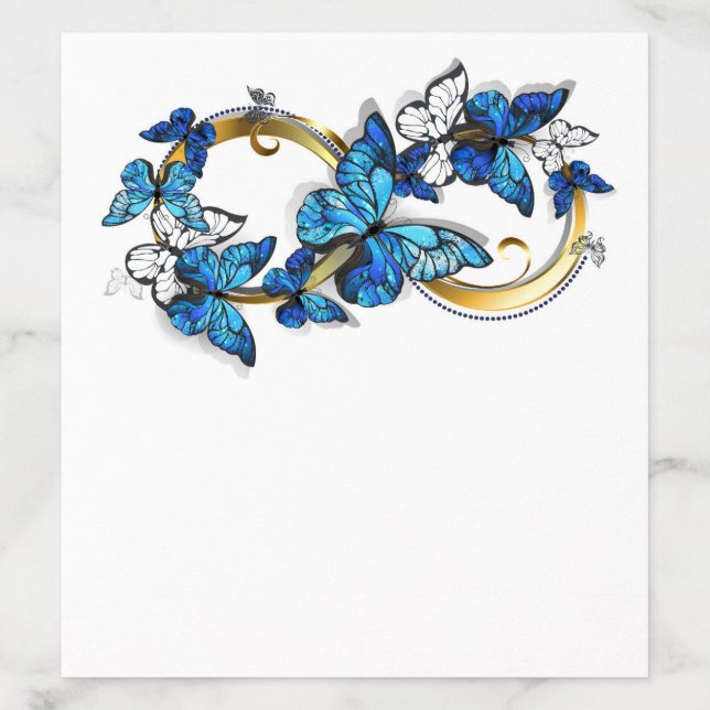 Symbol Infinity of Blue Morpho Butterflies Envelope Liner (Design)