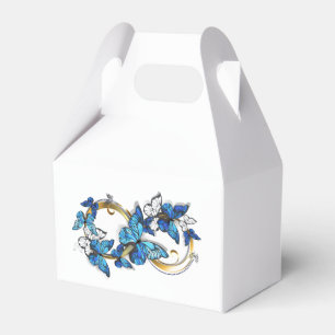 Symbol Infinity of Blue Morpho Butterflies Favor Boxes