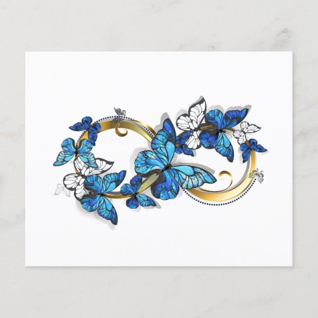 Symbol Infinity of Blue Morpho Butterflies Flyer (Front)
