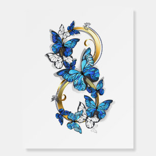 Symbol Infinity of Blue Morpho Butterflies Foam Board