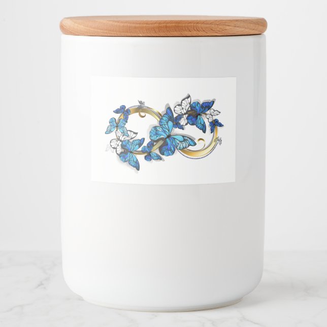 Symbol Infinity of Blue Morpho Butterflies Food Label (Front)