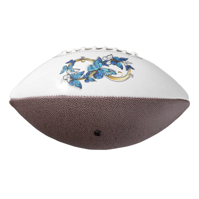 Symbol Infinity of Blue Morpho Butterflies Football (Rotated 270)