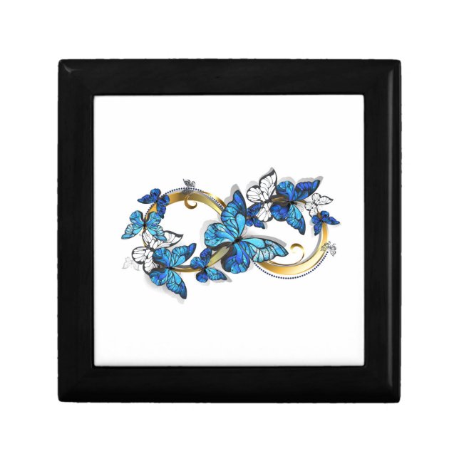 Symbol Infinity of Blue Morpho Butterflies Gift Box (Front)