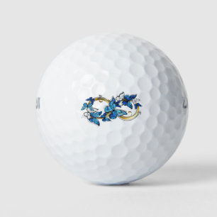 Symbol Infinity of Blue Morpho Butterflies Golf Balls