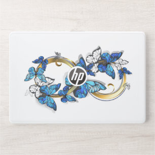 Symbol Infinity of Blue Morpho Butterflies HP Laptop Skin