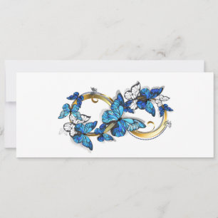 Symbol Infinity of Blue Morpho Butterflies Invitation