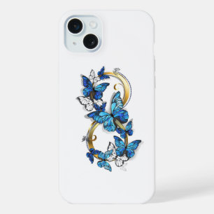 Symbol Infinity of Blue Morpho Butterflies iPhone 15 Plus Case