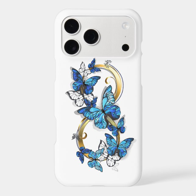 Symbol Infinity of Blue Morpho Butterflies Iphone Case (Back)