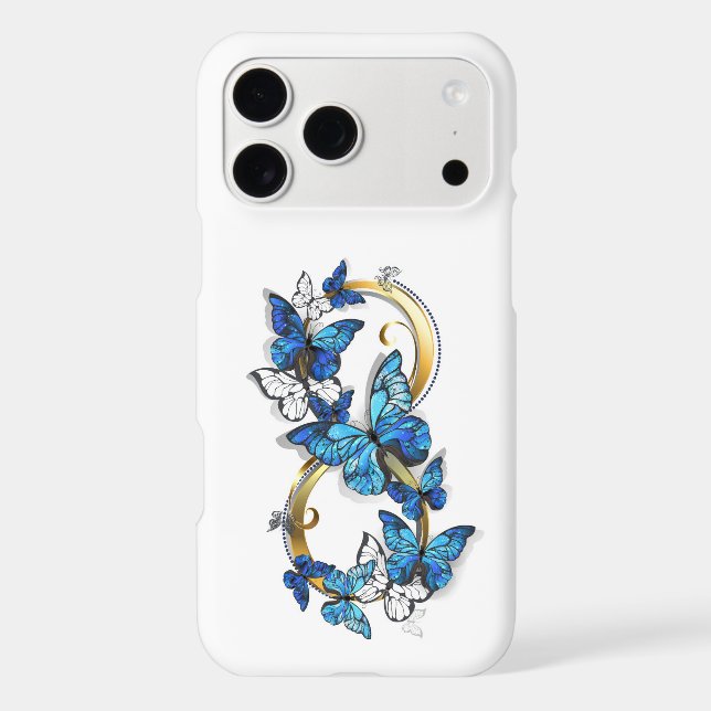 Symbol Infinity of Blue Morpho Butterflies iPhone Case (Back)