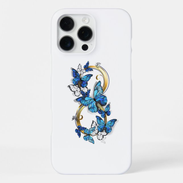 Symbol Infinity of Blue Morpho Butterflies Iphone Case (Back)
