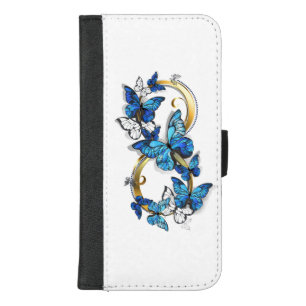 Symbol Infinity of Blue Morpho Butterflies iPhone 8/7 Plus Wallet Case