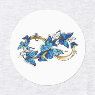 Symbol Infinity of Blue Morpho Butterflies Kids' Labels