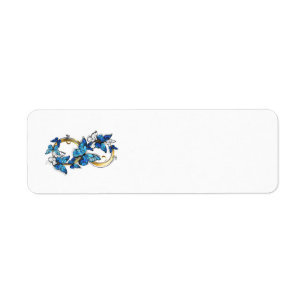 Symbol Infinity of Blue Morpho Butterflies Label