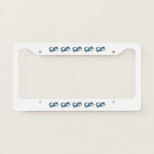 Symbol Infinity of Blue Morpho Butterflies License Plate Frame